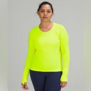 Lululemon Highlight Yellow Swiftly Tech Long Sleeve Women’s Top- Race Length- 10